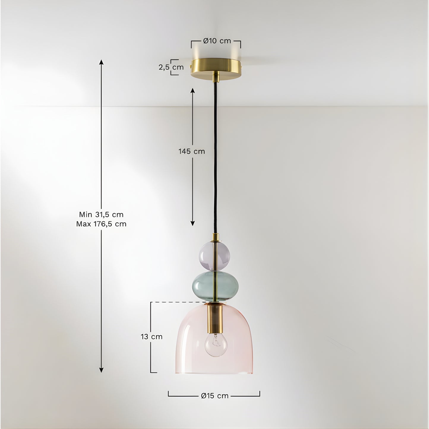 Seraphina - Glas Hängelampe