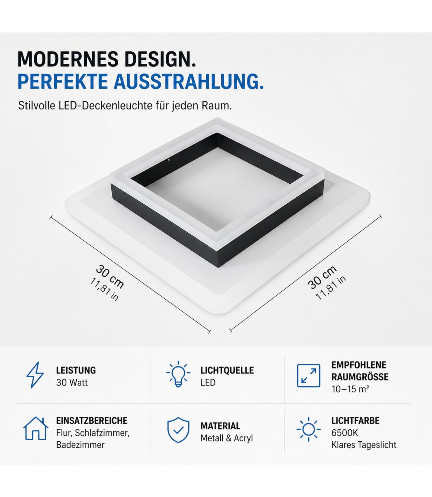 Moderne LED Deckenleuchte