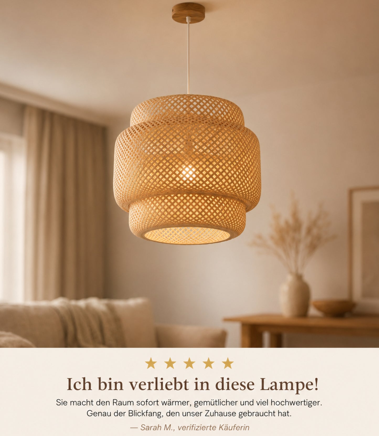 Elara - Bambus Pendelleuchte