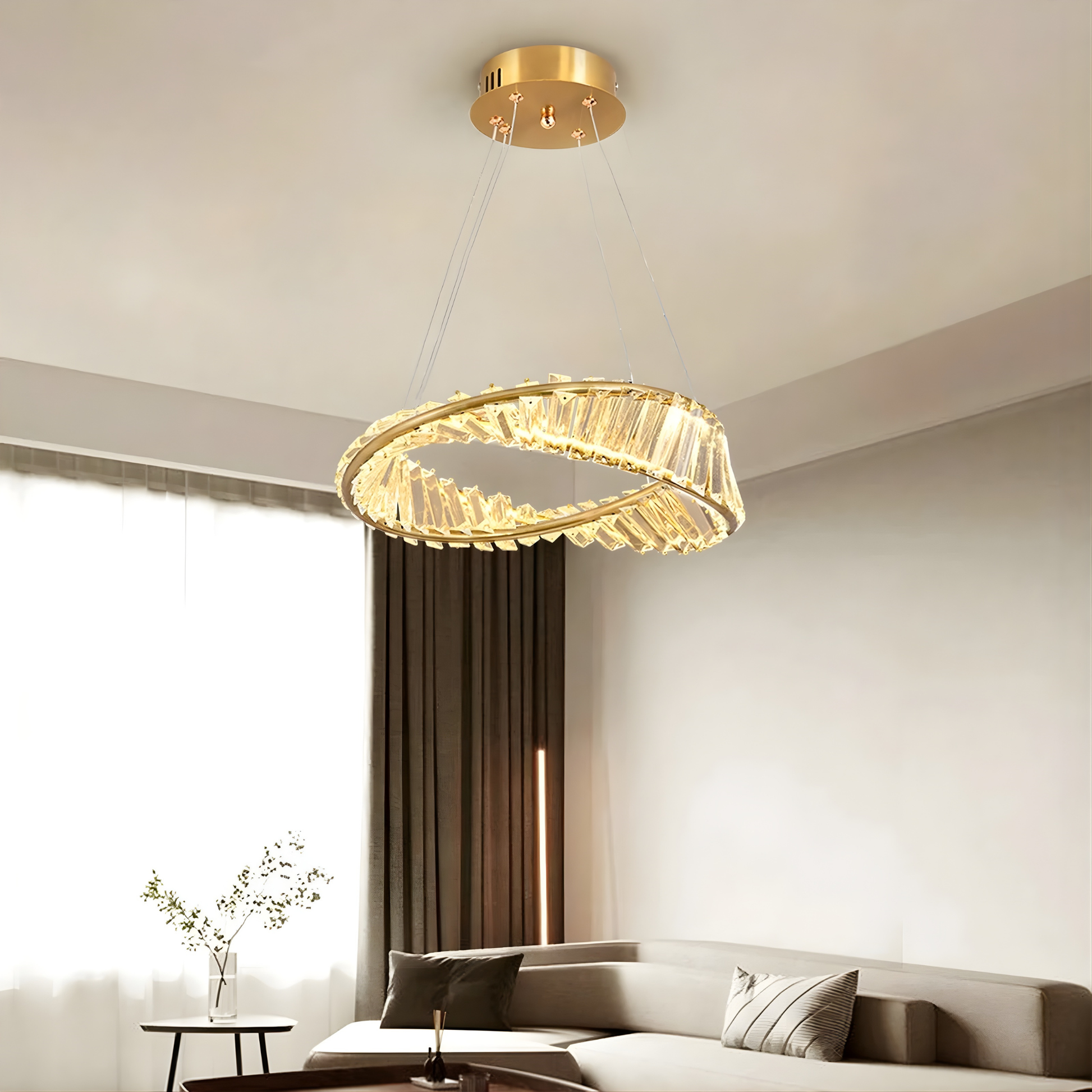 pendelleuchte gold modern kristall kronleuchter