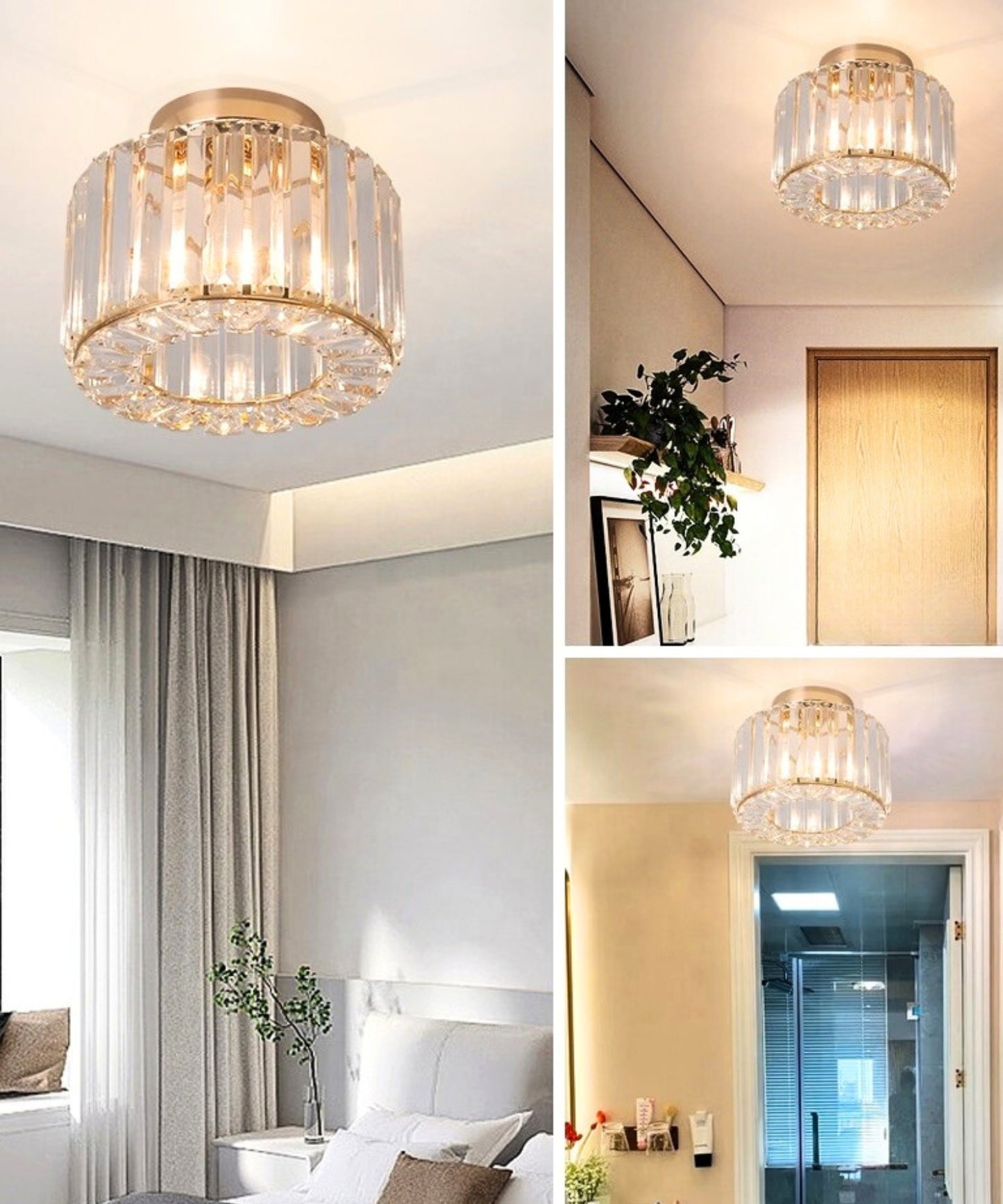 decken leuchte wohnzimmer led kristall
