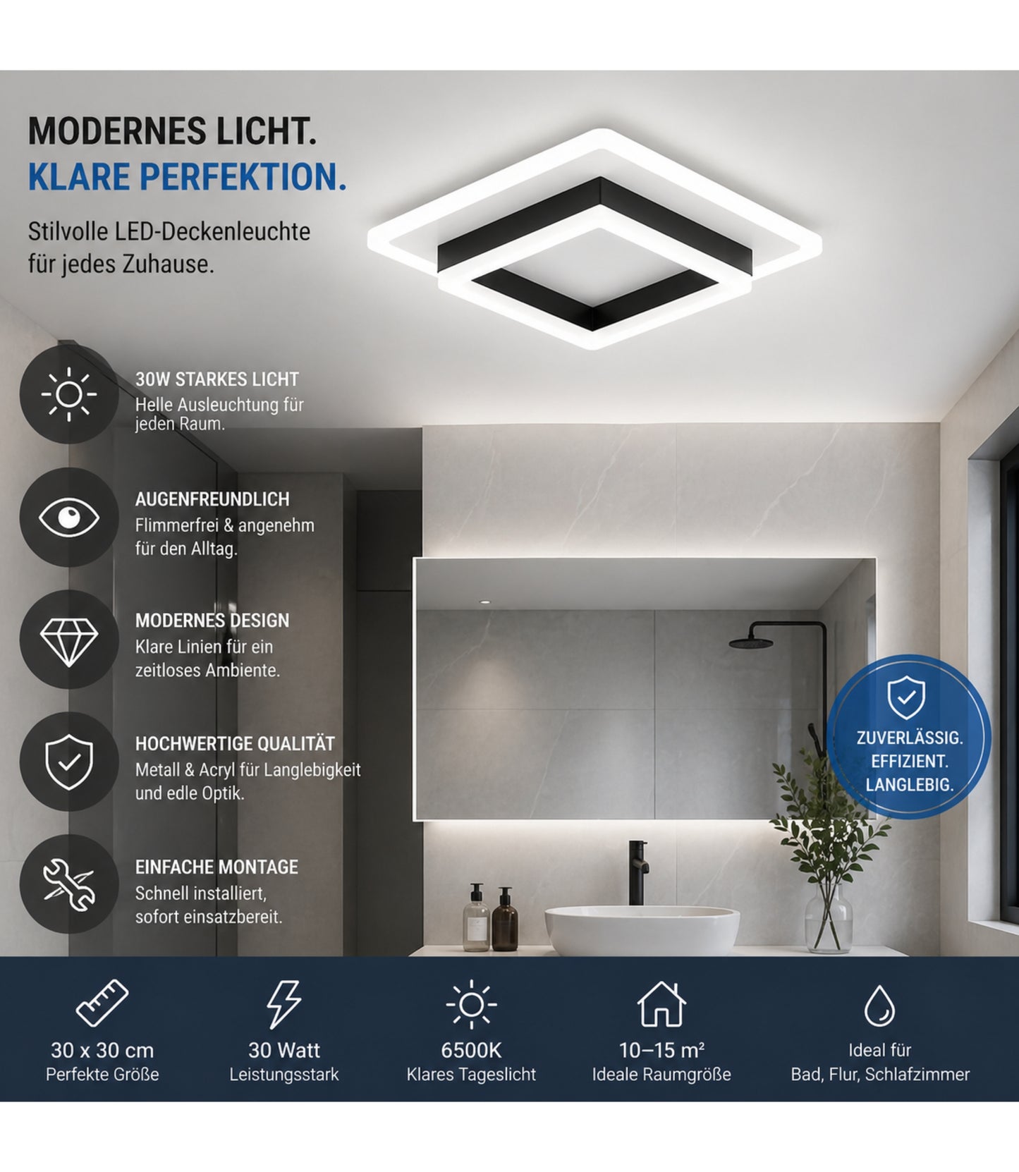 Moderne LED Deckenleuchte