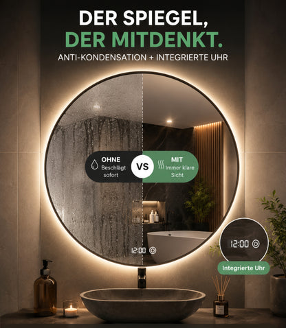 Mirova - Led Spiegel mit Uhr