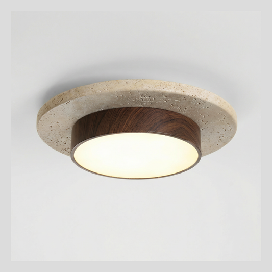 Japandi Deckenleuchte rund & flach – Moderne LED Deckenlampe