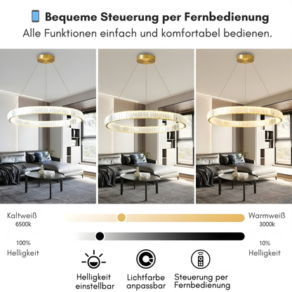 Velouris – Kristall Ring Deckenleuchte