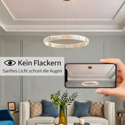 Velouris – Kristall Ring Deckenleuchte