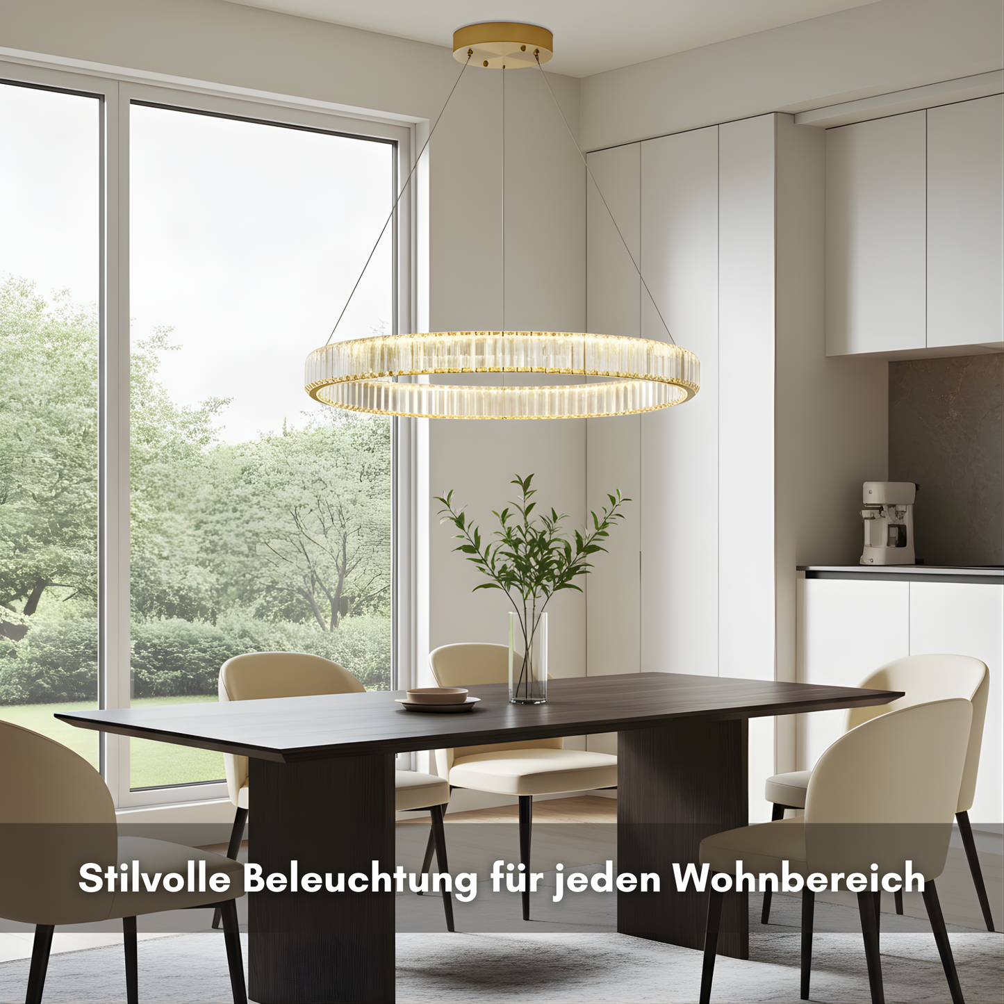 Velouris – Kristall Ring Deckenleuchte
