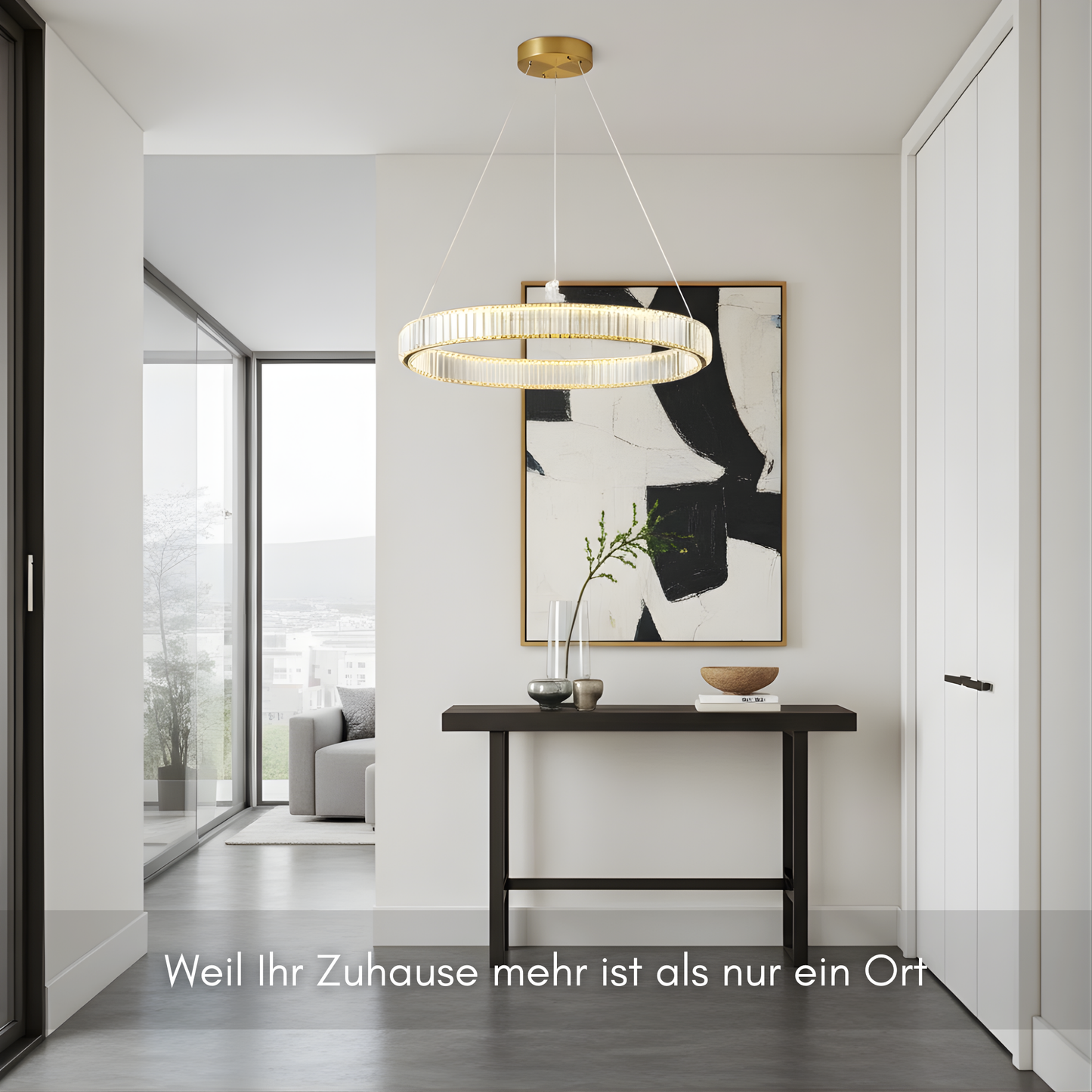 Velouris – Kristall Ring Deckenleuchte